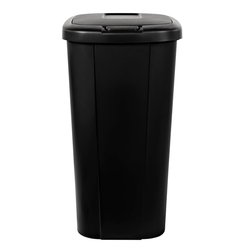Poubelle à couvercle tactile 13,3 gallons, Noir