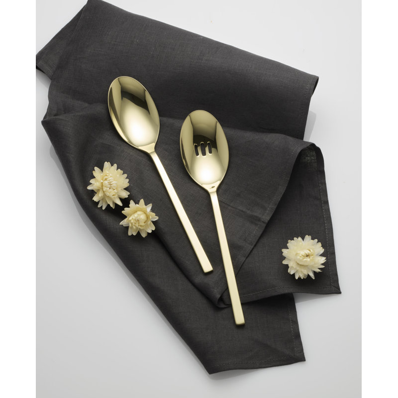 Oneida Allay Champagne Serving Spoons, Set of 2