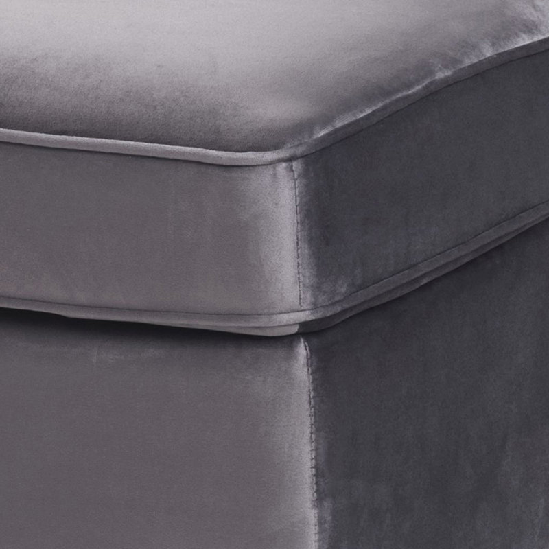 Grey Rectangle Ottoman