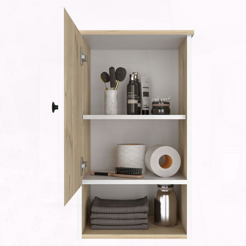 St. Angelo Medicine Cabinet with Soft-Close Hinge & Open Shelf
