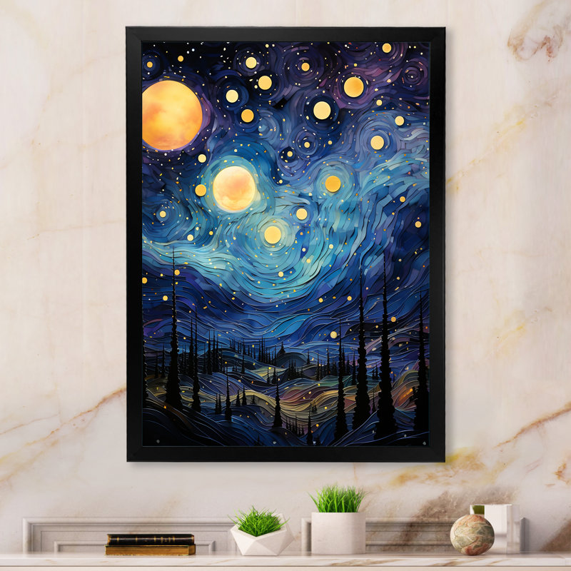Étoiles Tanaquil Stellar Serenity II - imprimé, Cadre photo noir, H 20 po x l 12 po x P 1 po