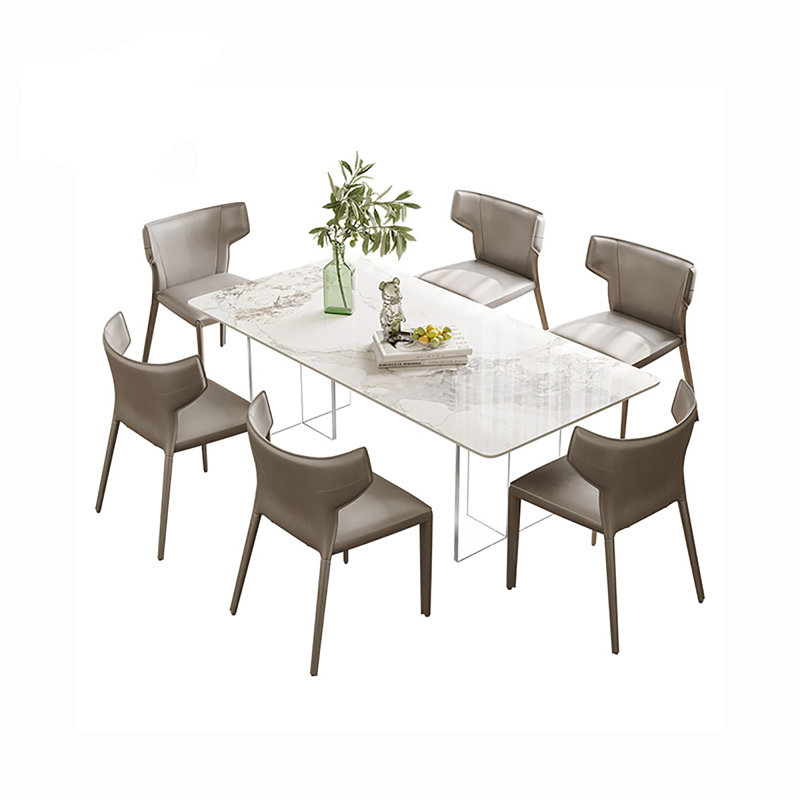 Table de salle à manger en acrylique, H 29,5 po x L 55,1 po x l 31,5 po