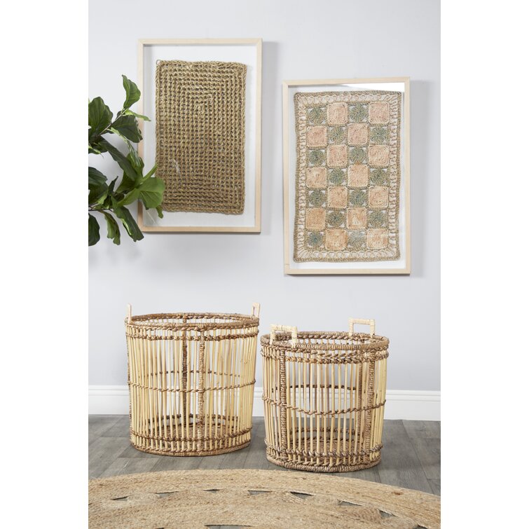 Bayou Breeze Storage Shelf Organizer Wicker Basket Set & Reviews