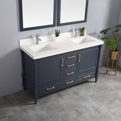 Ensemble de meuble-lavabo double 60 po Flavell