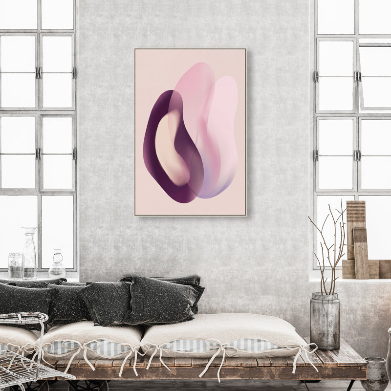 Soft Love Print by Oliver Gal, 55"H x 37"W, Silver Floater Frame