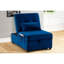 Méridienne convertible en velours bleu marine
