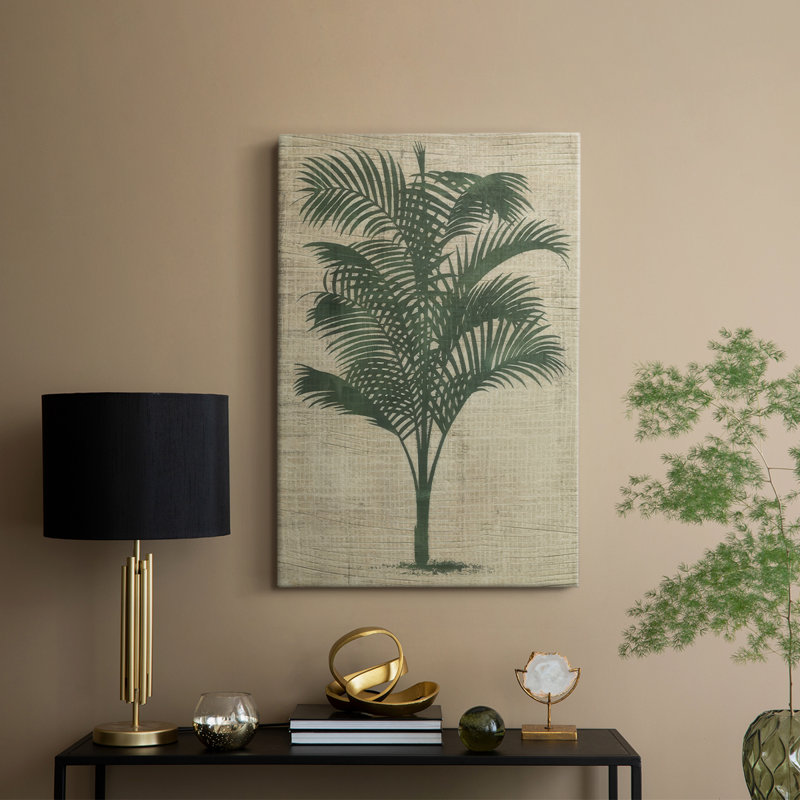 Toile de jute silhouette de palmier III - galerie Cavas sur mesure, H 12 po x l 8 po