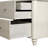 Fluted Nightstand 2-Piece Set, Side Table With 3 Drawers, Mid Century Modern Wood Nightstand With Metal Handle, Wooden Bedside End Table-425118812-425118813