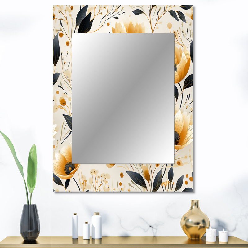 Miroir décoratif, miroir mural victorien, impression d'art en métal, 40 po x 30 po, Blanc