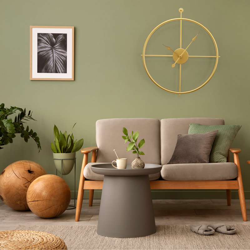 Wrought Iron Wall Clock, Gold
