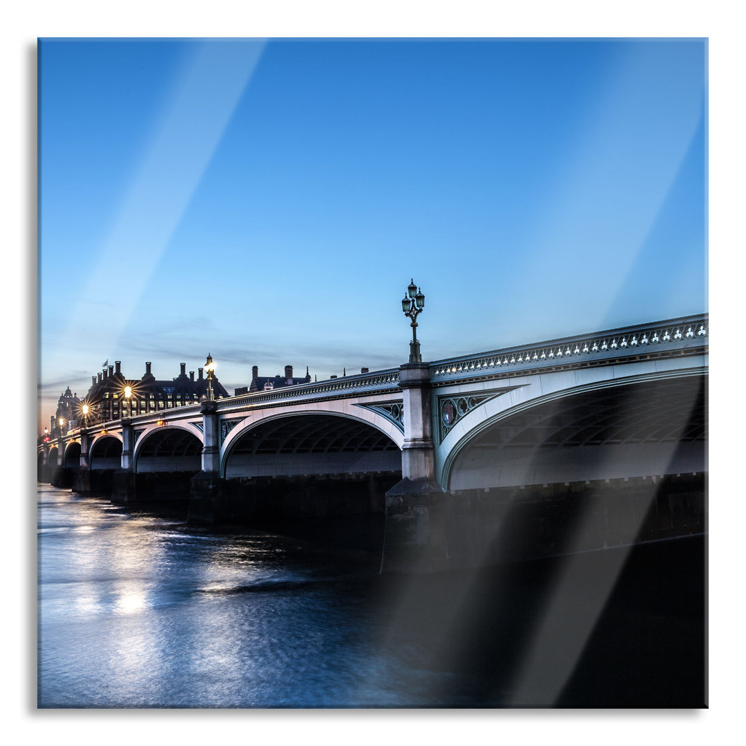 Glasbild Westminster Bridge Big Ben