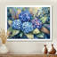 Jangrielle hortensias et plumes décor de ferme - art mural d'hortensias pour le salon-433238806-393642484-433238803