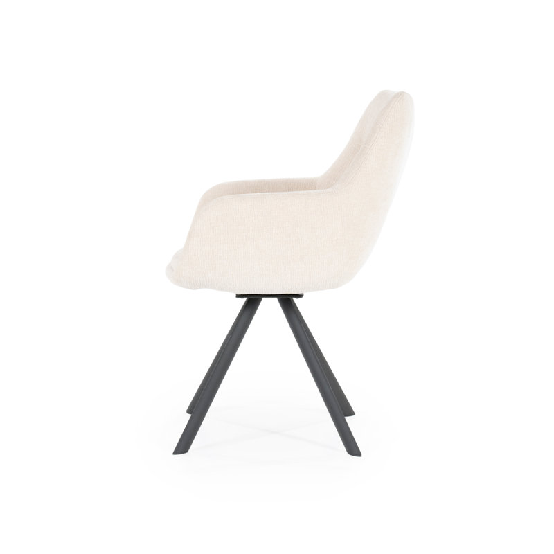 Accent Chair Swivel Armchair, Beige
