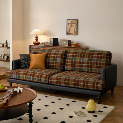 Retro Fabric Washable Straight Sofa