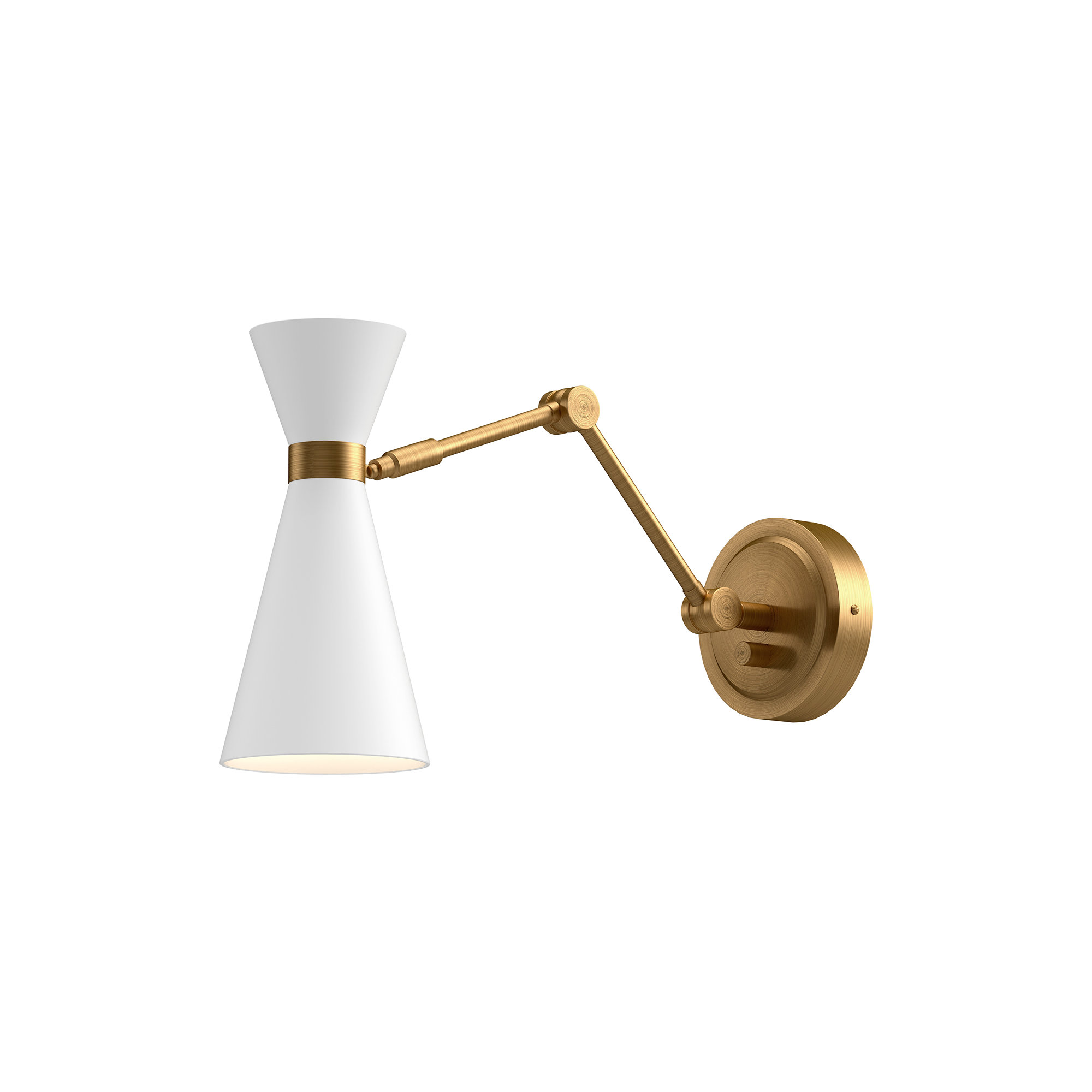 Jorgie Single Dimmable Bath Sconce, White