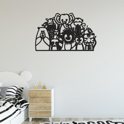 Comic Book Animals Metal Wall Painting