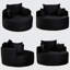 Canapé-lit simple moelleux en velours côtelé de 50 po L, sans assemblage requis Fauteuil-lit moelleux moderne avec coussin de dossier pour le salon, la chambre à coucher et le salon-859750772-859750775