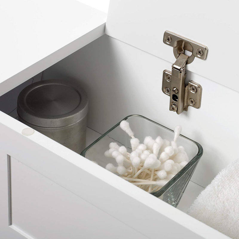 Over-the-Toilet Storage Cabinet with 2 Doors and 6 Adjustable Shelves, White
