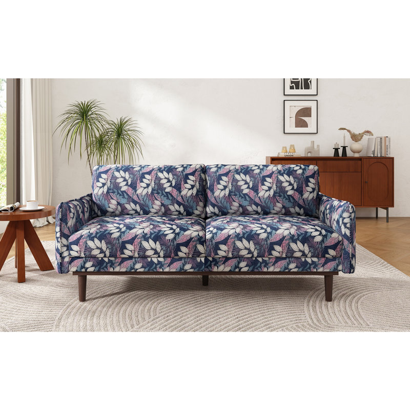 Canapé moderne deux places de 192 cm (75,75 po) avec une assise spacieuse pour le salon, Bleu