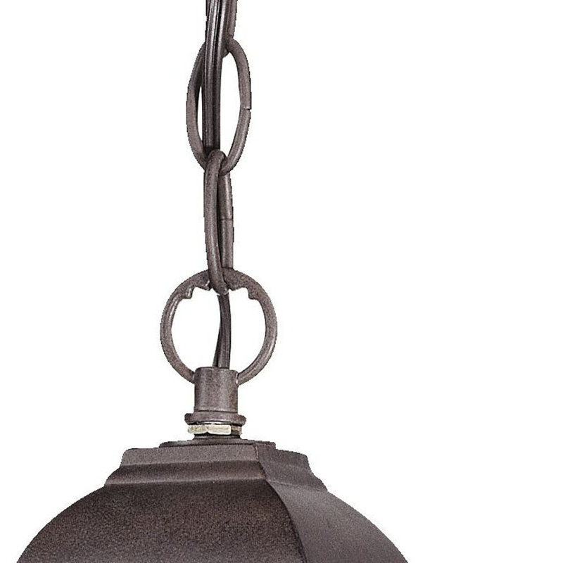 Luminaire suspendu d'extérieur en verre biseauté, Brun