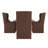 Baxter Concrete Veneer Top Dining Table And Slipcovered Wingback Parson Chairs Set - Stripe Concrete Veneer Top Table, Fabric Cover Chairs-173631506
