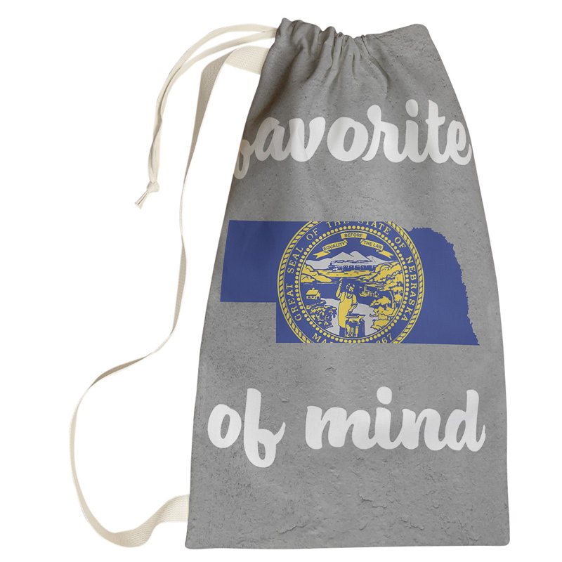 Fabric Laundry Bag with Handles, Small (64" H x 20" W x 1.5" D), Nebraska