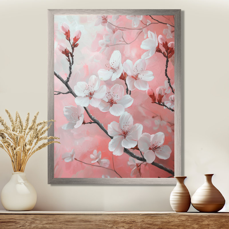 Harrold - Art mural floral, Argent argent, H 20 po x l 12 po, Reproduction encadrée d'une seule photo