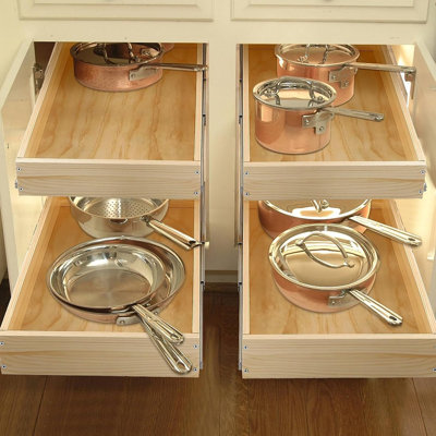 Pull Out Cabinet Organizer, Smooth Sliding Storage Drawer for Kitchen and Pantry