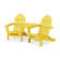 Classic Folding Adirondacks with Angled Connecting Table