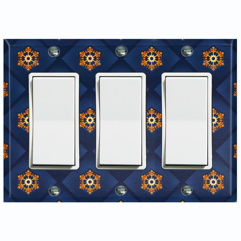 Plaque murale d'interrupteur à bascule Christmas 3-Gang, H 4,5 po x l 4,56 po x P 0,15 po