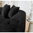 Modern Cloud 4-Seater Sectional Curved Sofa, Minimalist Compression Living Room Couch, No Assembly Needed, Chenille, Black