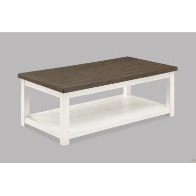 1Pc Coffee Table With Base Rectangular Table Top