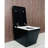 Smart Toilet With Built-In Tank For Bathroom, Auto Flush, Heated Seat, Remote Control, Led Display, Black Square Look Matte Combination-121676809