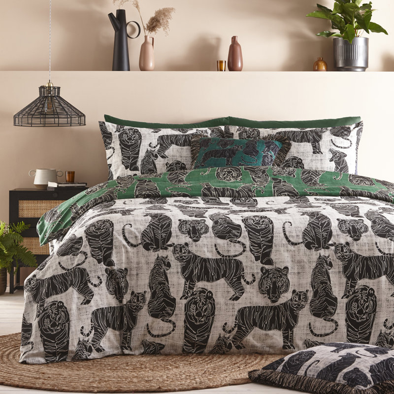Cotton Blend No Pattern Duvet Cover Set with Pillowcases, 220cm W x 230cm L