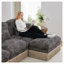Canapé modulaire en forme de L de 131 po avec repose-pieds et siège à pompons pour salon