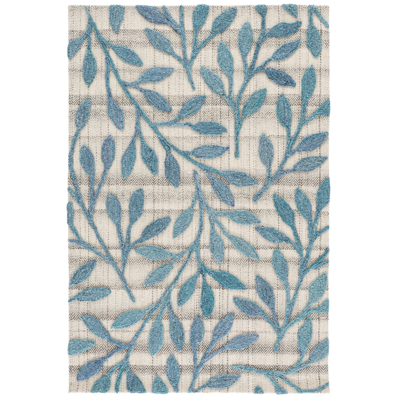 Blakesburg Hand Tufted Performance Floral Rug, Rectangle 4' x 6'