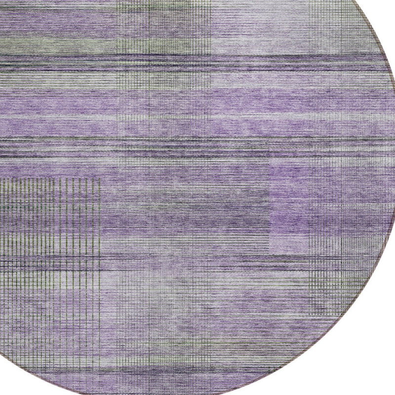 Tapis lavable rayé 8 po