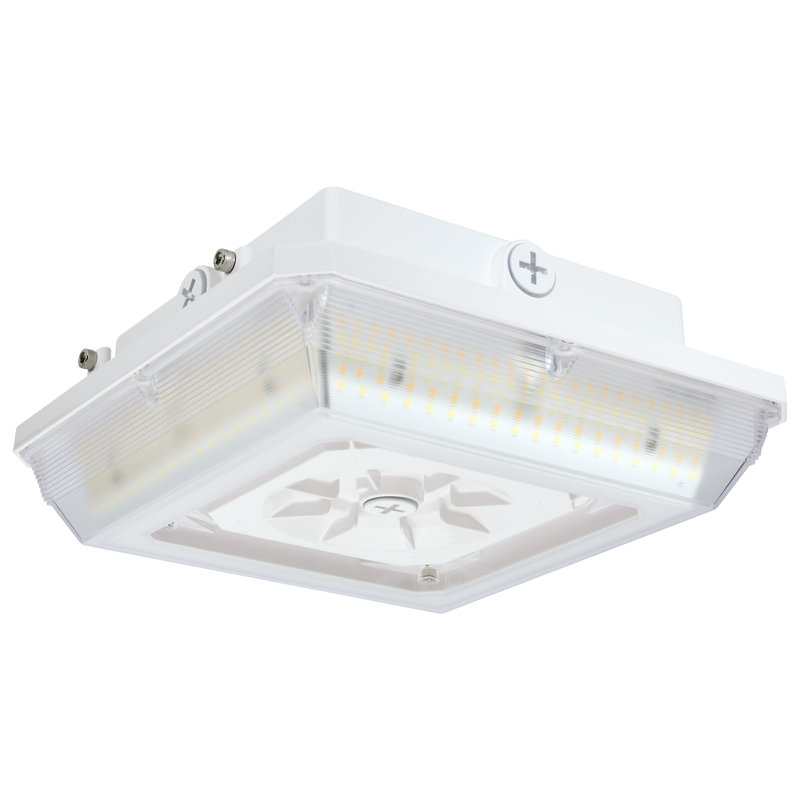 Dimmable Square Flush Mount, White