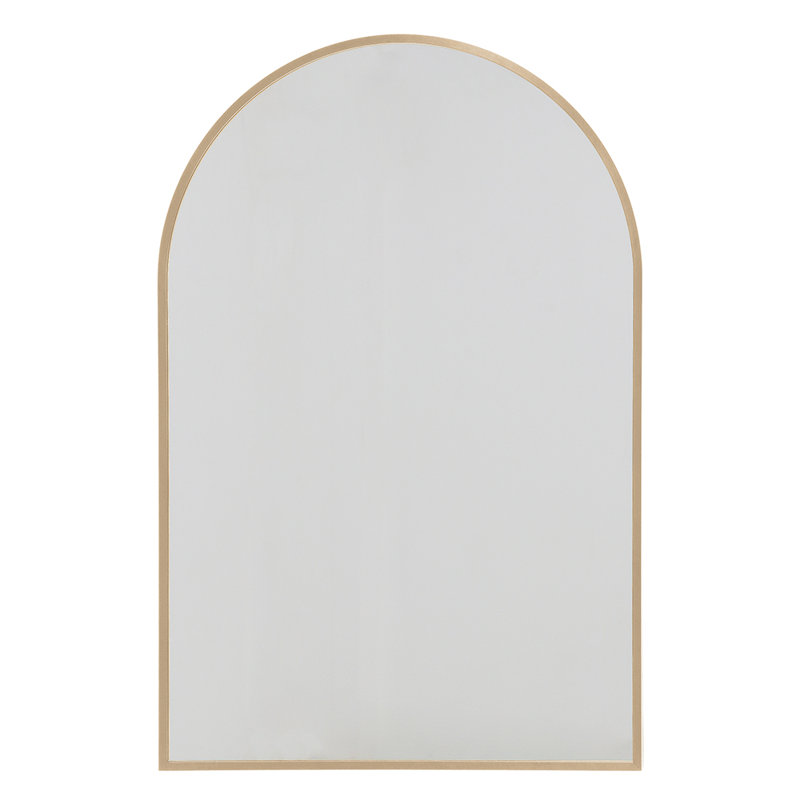 Aluminium Framed Arch Wall Mirror, Gold