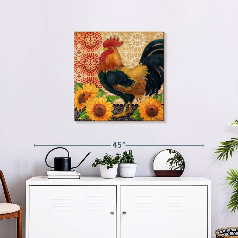 Brampt Roosters And Sunflowers II