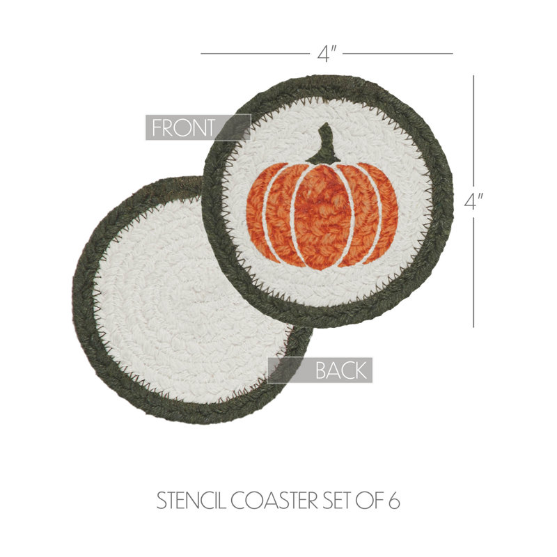 Pumpkin Bounty Round 6 Piece Coaster Set