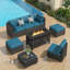 Wicker 6 - Person Garden Lounge Set with Cushions-1226892109
