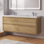 Ensemble de meuble-lavabo double autoportant 60 po avec plateau en granit blanc 60 po-1188536285-1188536287