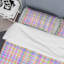 Tartan multicolore à carreaux - Ensemble de housse de couette abstrait - Microfibre de polyester-578338254