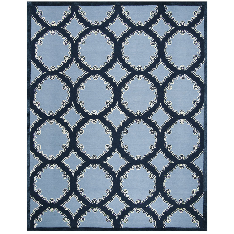 Mccullough Hand Tufted Wool Geometric Rug, Rectangle 8' x 10'