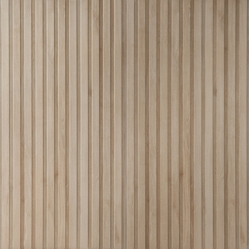 Pembroke Ribbon 23.62 In. X 47.24 In. Matte Fluted Wood Look Porcelain Wall Tile (15.49 Sq. Ft. / Case), Almond Brown