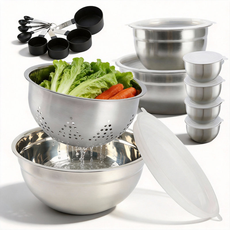 23-Piece Stainless Steel Mixing Bowl Set