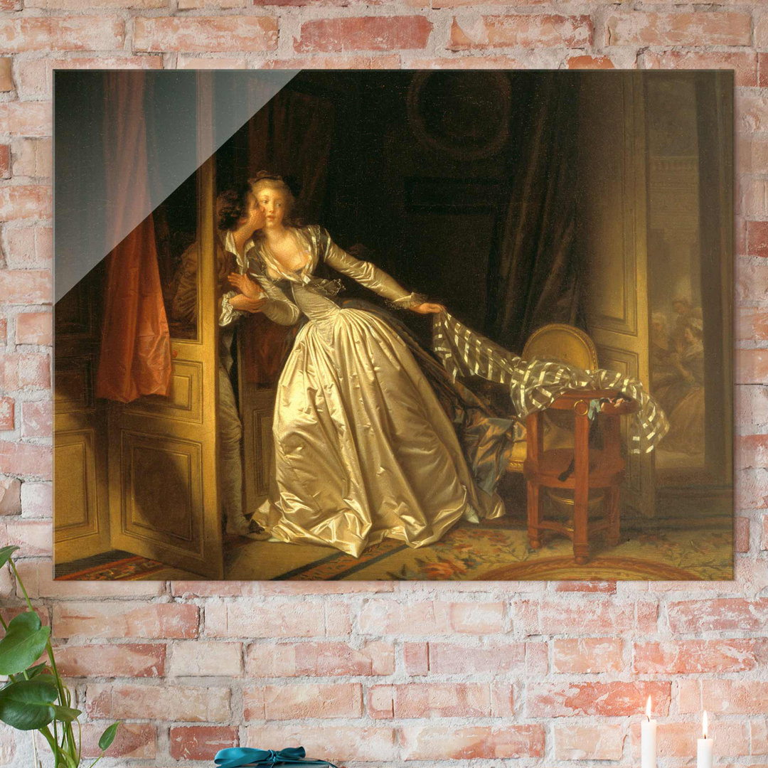 Glasbild The Stolen Kiss von Jean Honoré Fragonard