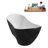 71" Streamline Soaking Freestanding Tub and Tray With Internal Drain-112235481
