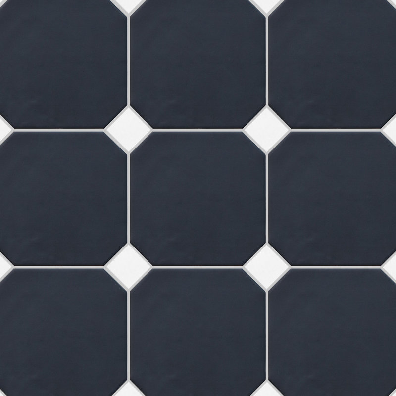 Lisbon Black With White Dot Floor and Wall Porcelain Tile, Black